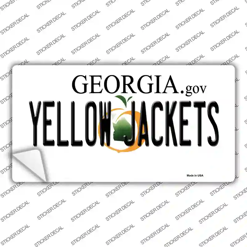 Yellow Jackets Georgia Novelty Sticker Decal