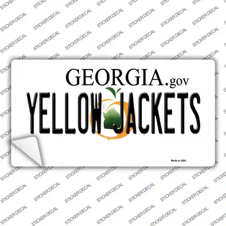 Yellow Jackets Georgia Novelty Sticker Decal