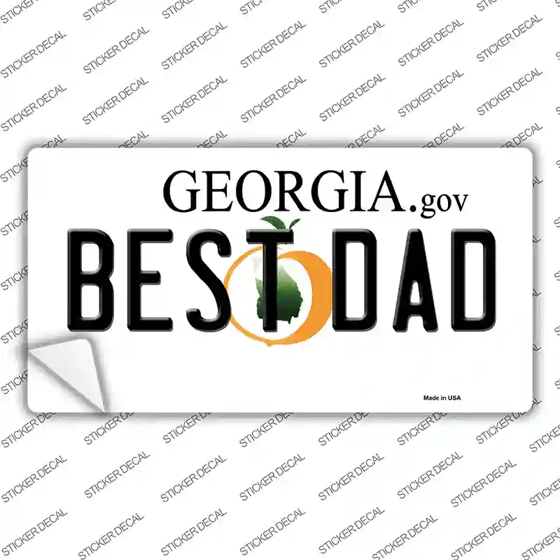 Best Dad Georgia Novelty Sticker Decal