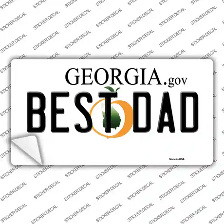 Best Dad Georgia Novelty Sticker Decal
