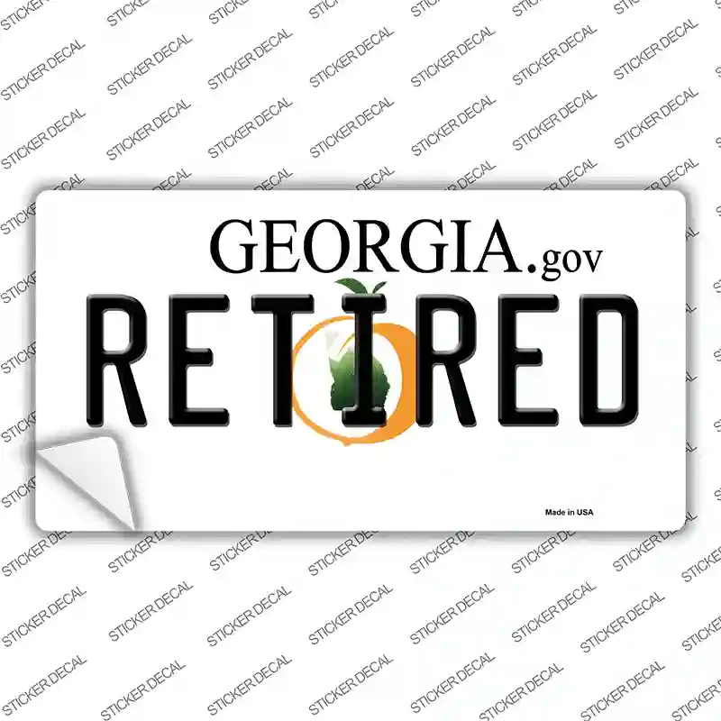 Retired Georgia Novelty Sticker Decal