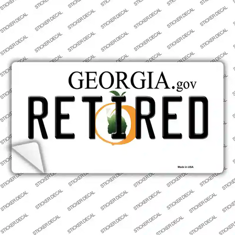 Retired Georgia Novelty Sticker Decal