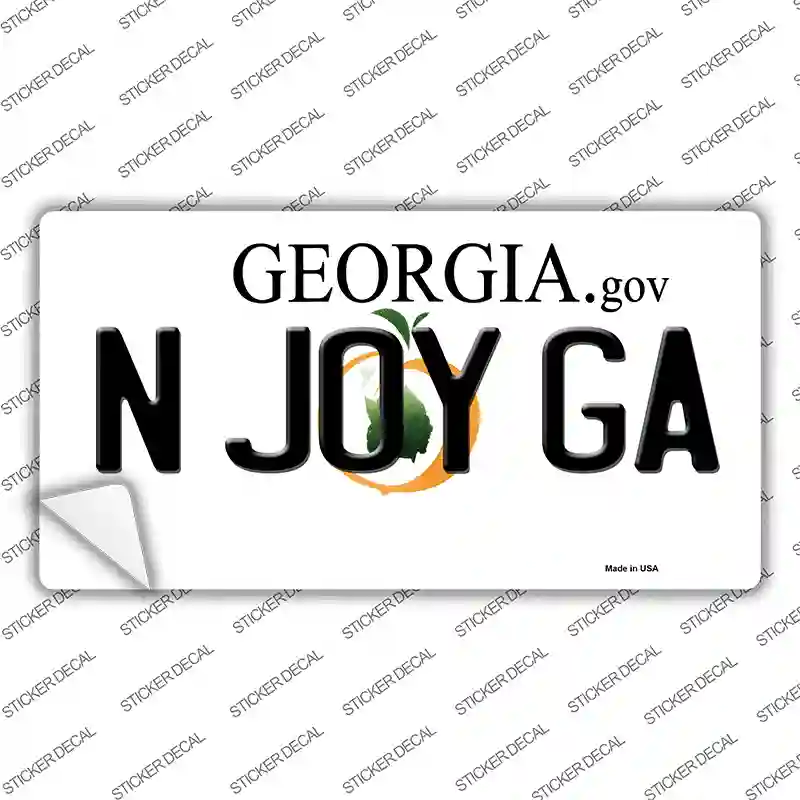 N Joy Ga Georgia Novelty Sticker Decal