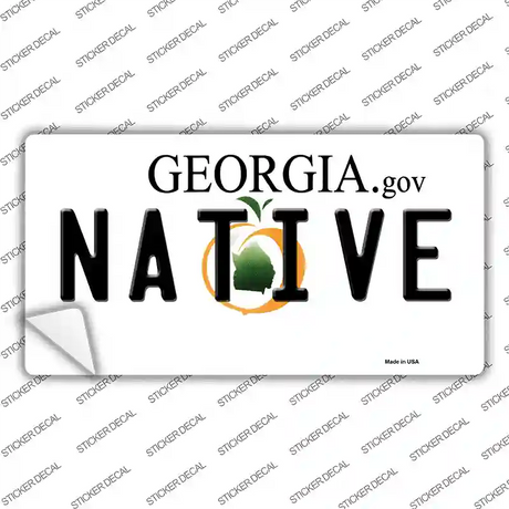 Native Georgia Novelty Sticker Decal