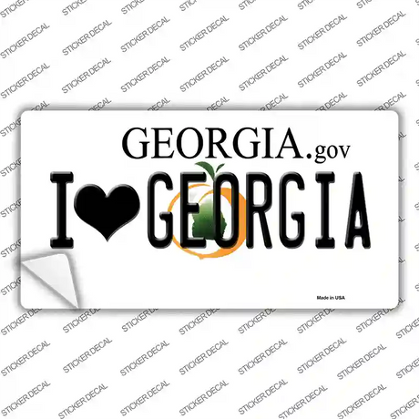 I Love Georgia Novelty Sticker Decal