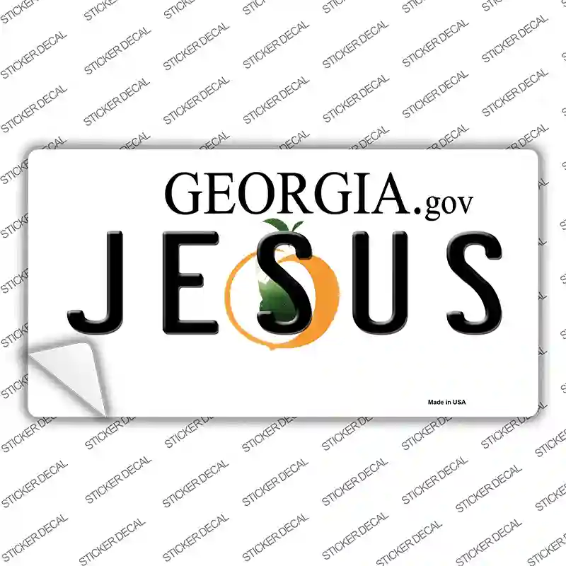 Jesus Georgia Novelty Sticker Decal