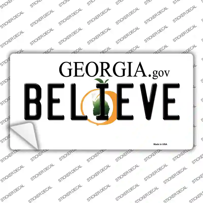 Believe Georgia Novelty Sticker Decal