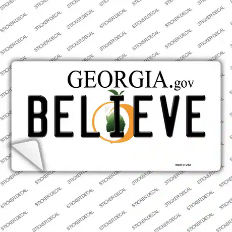 Believe Georgia Novelty Sticker Decal