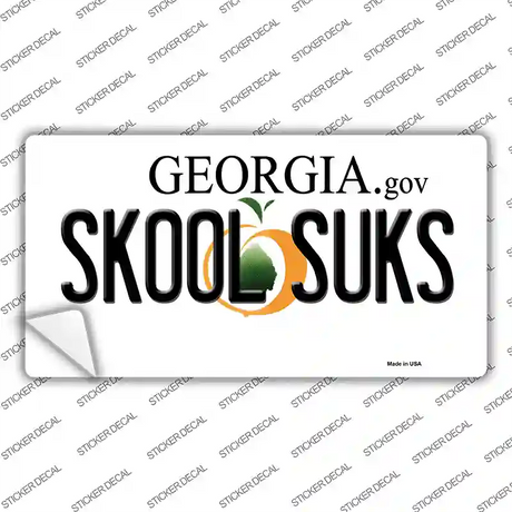 Skool Suks Georgia Novelty Sticker Decal