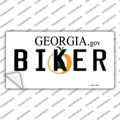 Biker Georgia Novelty Sticker Decal