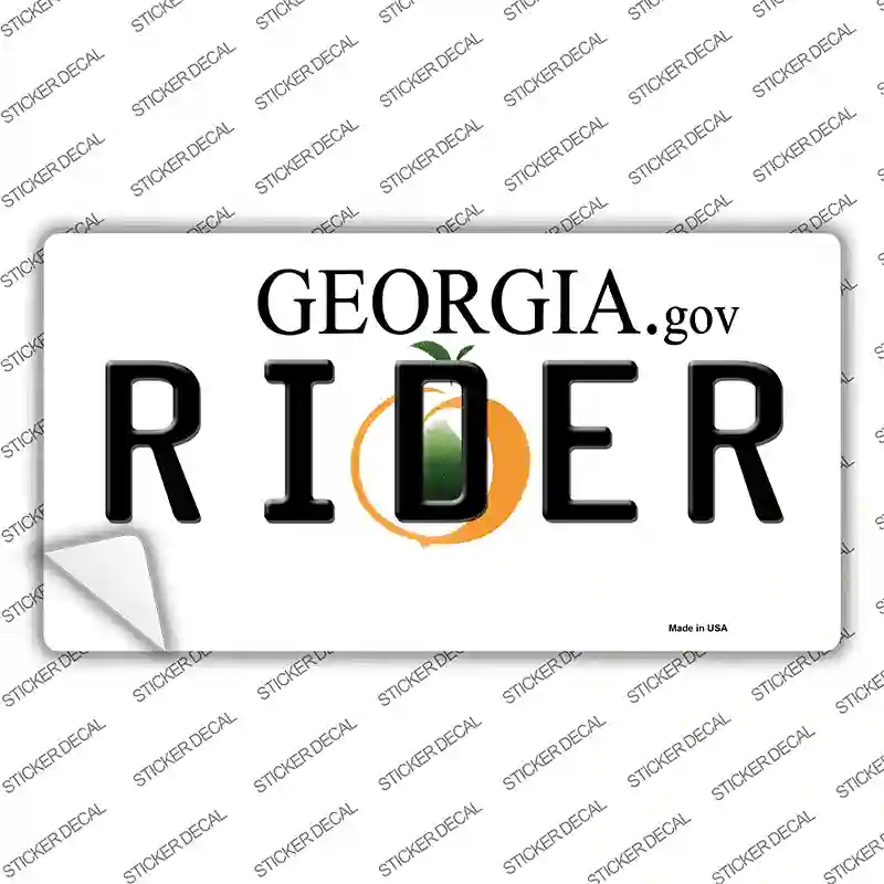 Rider Georgia Novelty Sticker Decal