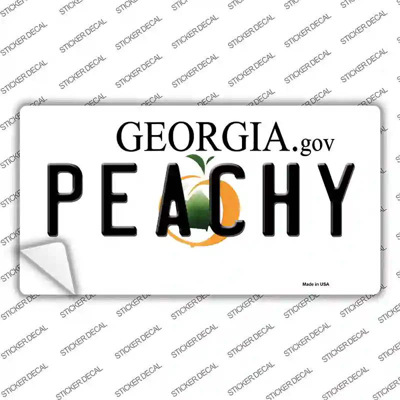Peachy Georgia Novelty Sticker Decal