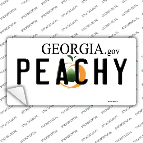 Peachy Georgia Novelty Sticker Decal