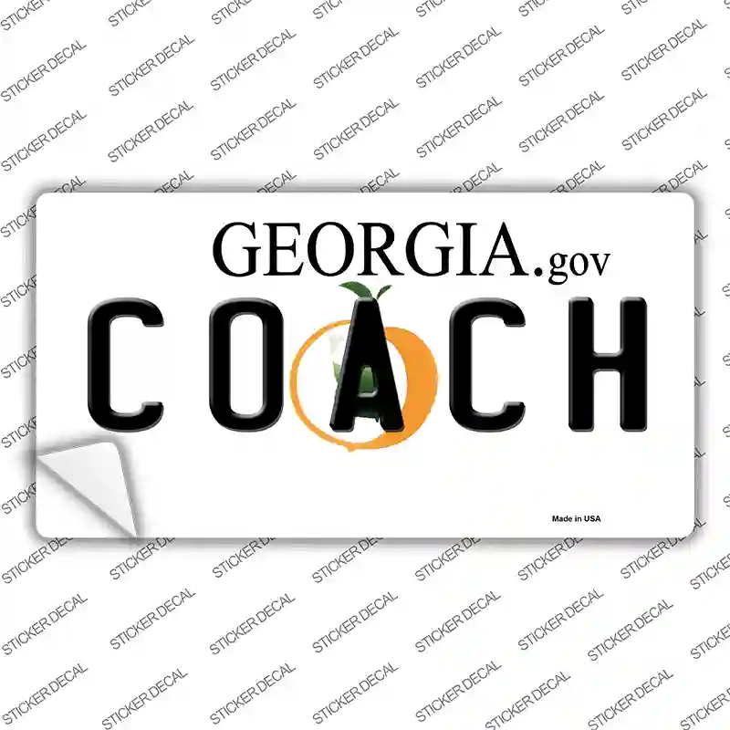 Coach Georgia Novelty Sticker Decal