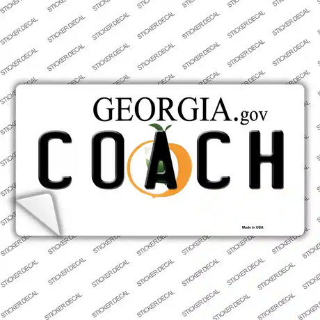 Coach Georgia Novelty Sticker Decal