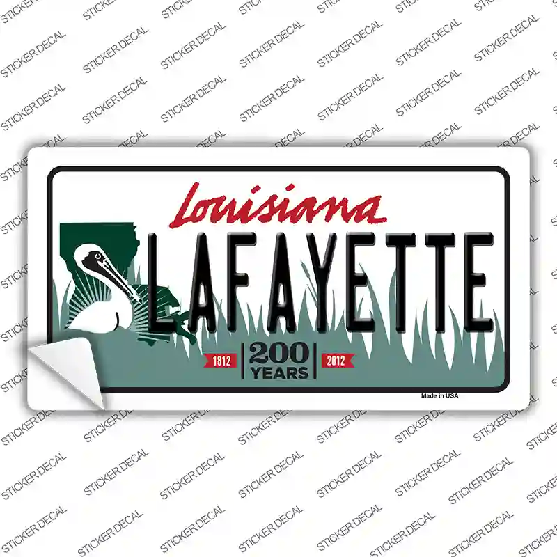 Lafayette Louisiana Novelty Sticker Decal