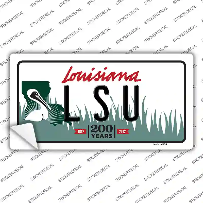 LSU Louisiana Novelty Sticker Decal