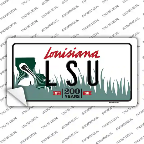 LSU Louisiana Novelty Sticker Decal