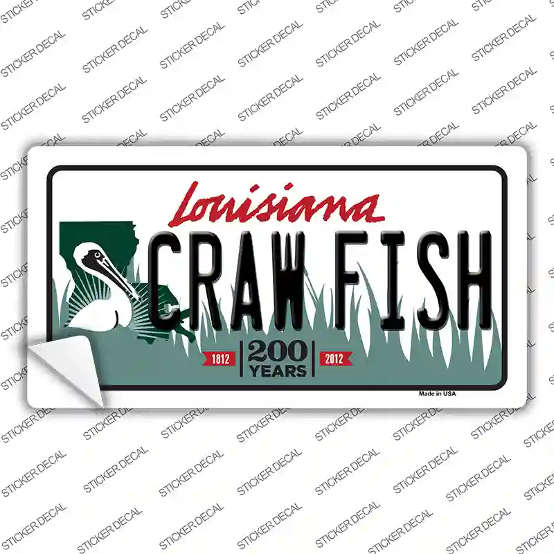 Craw Fish Louisiana Novelty Sticker Decal