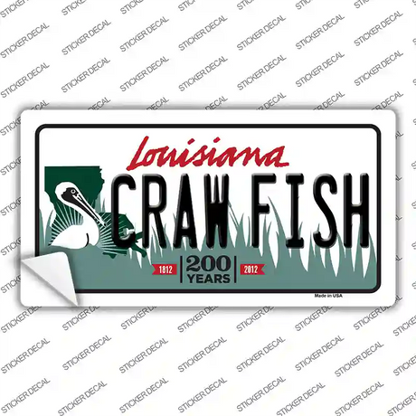 Craw Fish Louisiana Novelty Sticker Decal