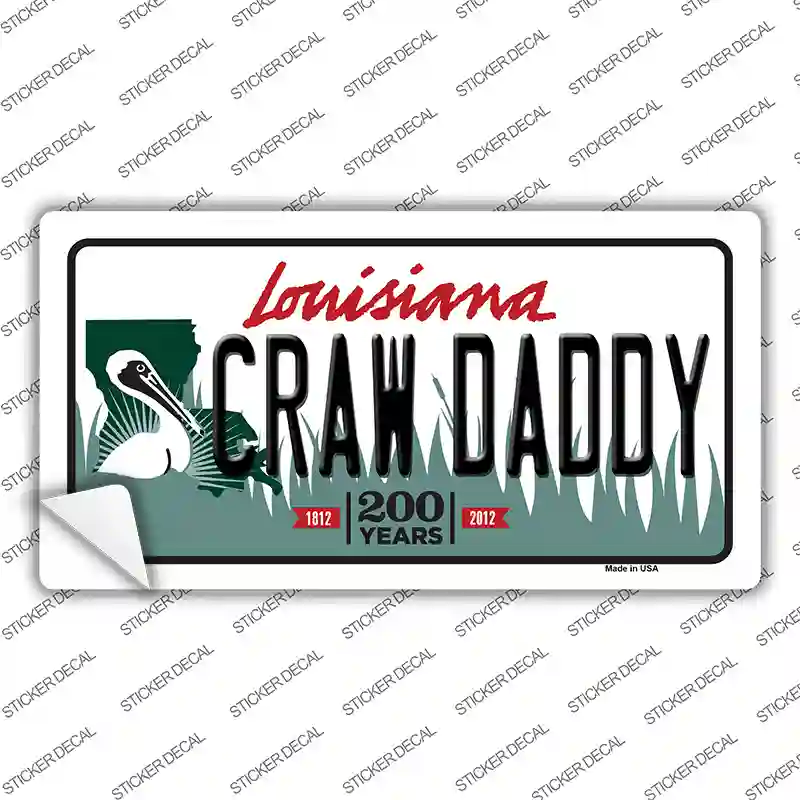 Craw Daddy Louisiana Novelty Sticker Decal