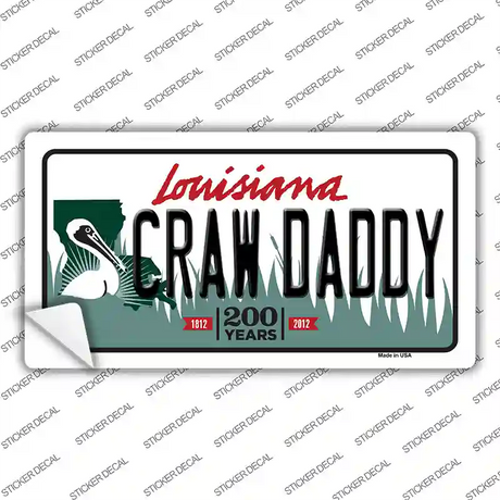 Craw Daddy Louisiana Novelty Sticker Decal