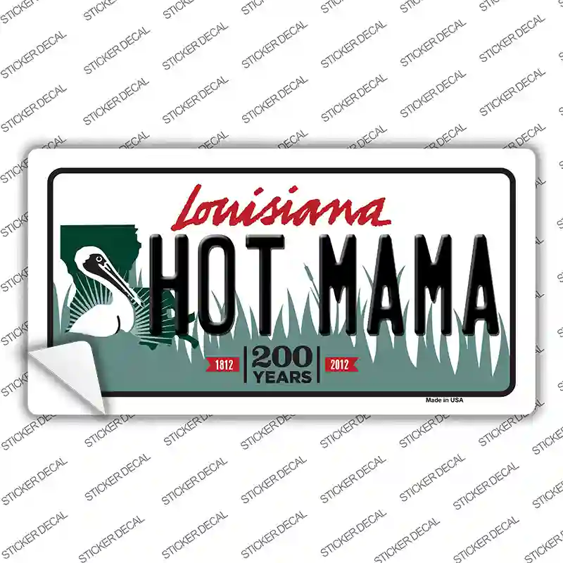 Hot Mama Louisiana Novelty Sticker Decal