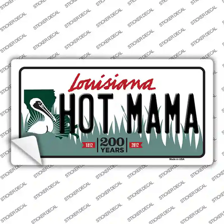 Hot Mama Louisiana Novelty Sticker Decal