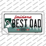Best Dad Louisiana Novelty Sticker Decal