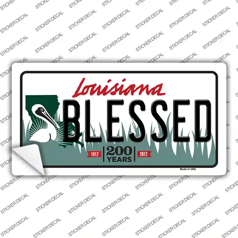 Blessed Louisiana Novelty Sticker Decal