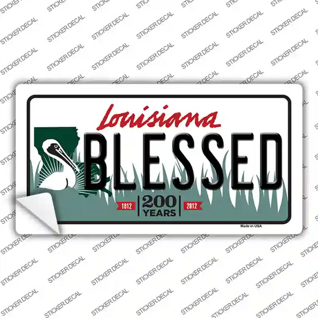 Blessed Louisiana Novelty Sticker Decal