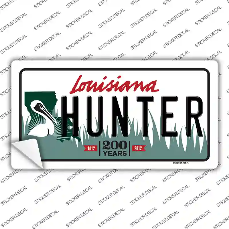 Hunter Louisiana Novelty Sticker Decal