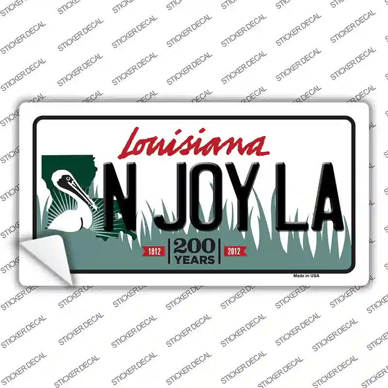 N Joy La Louisiana Novelty Sticker Decal