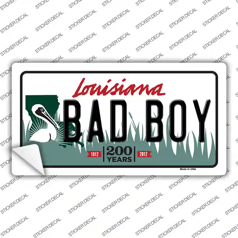 Bad Boy Louisiana Novelty Sticker Decal