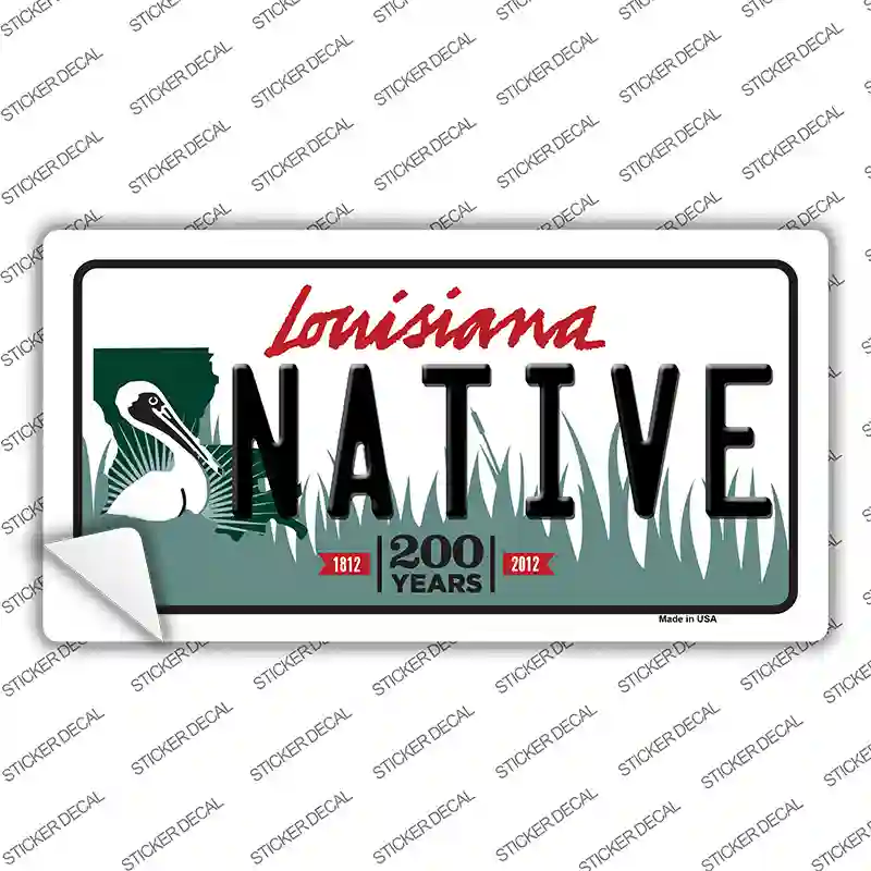 Native Louisiana Novelty Sticker Decal
