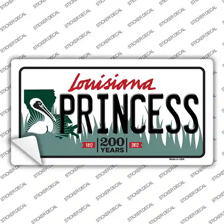 Princess Louisiana Novelty Sticker Decal