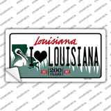 I Love Louisiana Novelty Sticker Decal