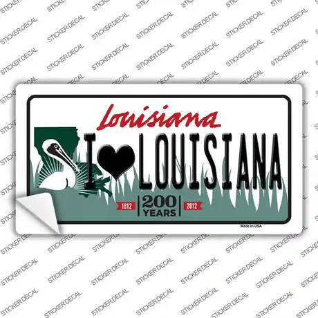 I Love Louisiana Novelty Sticker Decal