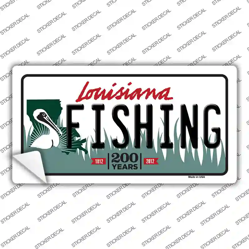 Fishing Louisiana Novelty Sticker Decal