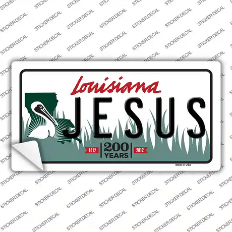 Jesus Louisiana Novelty Sticker Decal