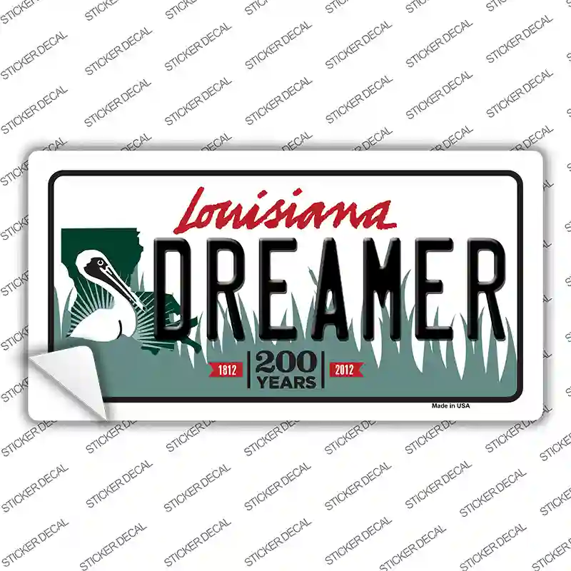 Dreamer Louisiana Novelty Sticker Decal