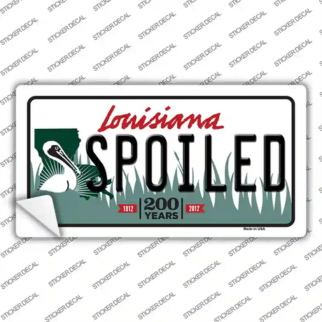 Spoiled Louisiana Novelty Sticker Decal