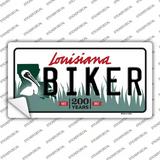 Biker Louisiana Novelty Sticker Decal