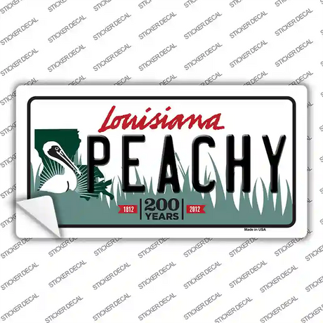 Peachy Louisiana Novelty Sticker Decal