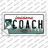 Coach Louisiana Novelty Sticker Decal
