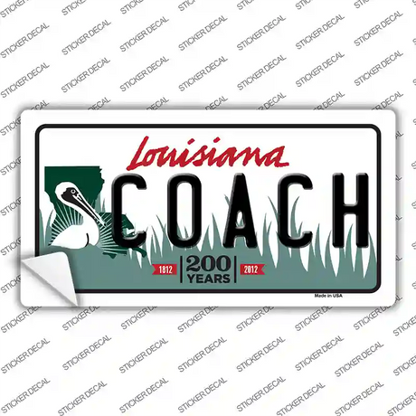 Coach Louisiana Novelty Sticker Decal