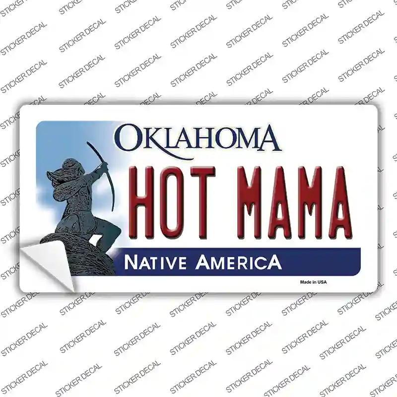 Hot Mama Oklahoma Novelty Sticker Decal
