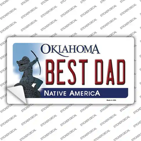 Best Dad Oklahoma Novelty Sticker Decal