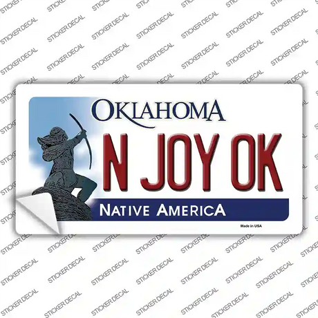 N Joy Ok Oklahoma Novelty Sticker Decal