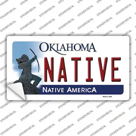 Native Oklahoma Novelty Sticker Decal